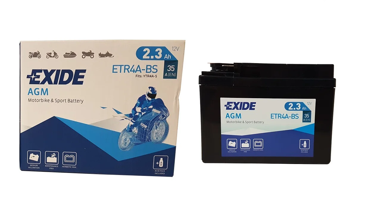 Akumulator EXIDE ETR4A-BS/YTR4A-BS 12V 2.3Ah 35A