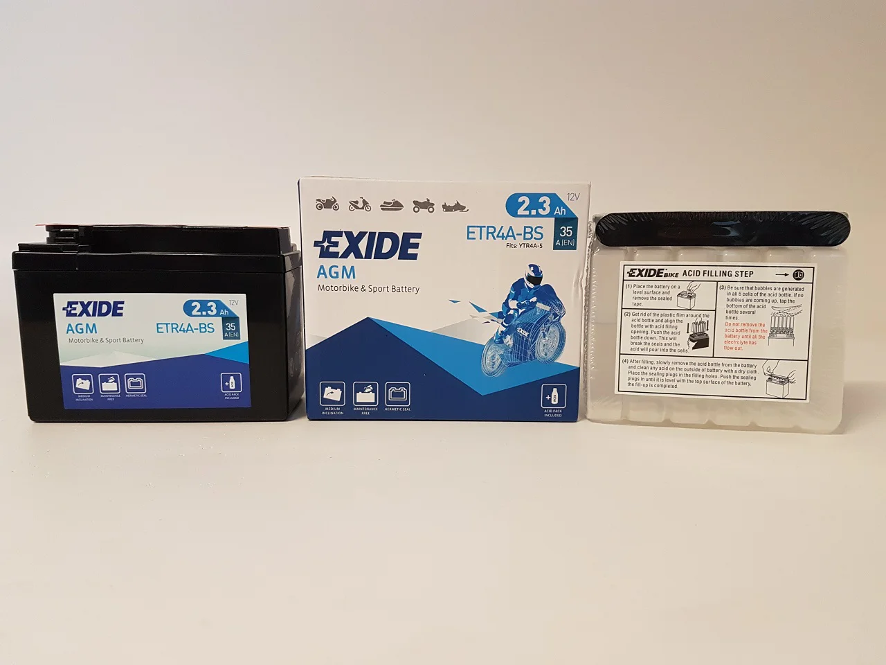 Akumulator EXIDE ETR4A-BS/YTR4A-BS 12V 2.3Ah 35A