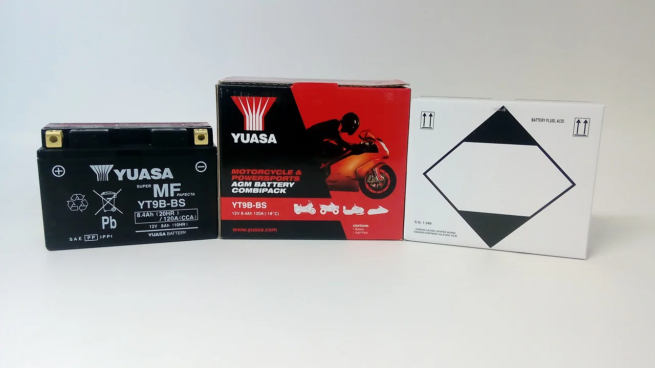Akumulator YUASA Motocyklowy YT9B-BS 12V 8Ah 120A