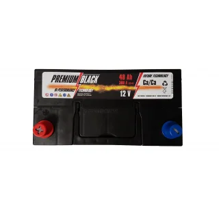 Akumulator samochodowy PREMIUM BLACK 12V 48Ah 380A LEWY+ (JAP)
