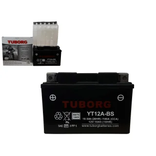 Akumulator Motocyklowy TUBORG AGM YT12A-BS 12V 10AH 180A