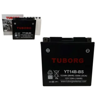 Akumulator Motocyklowy TUBORG AGM YT14B-BS 12V 12AH 220A
