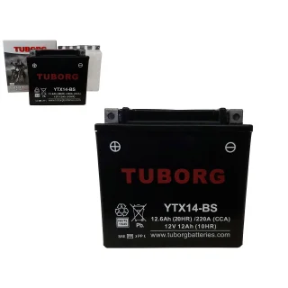 Akumulator Motocyklowy TUBORG AGM YTX14-BS 12V 12AH 220A
