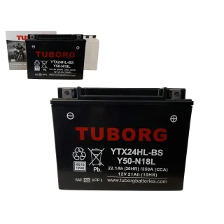 Akumulator Motocyklowy TUBORG AGM YTX24HL-BS 12V 21AH 350A