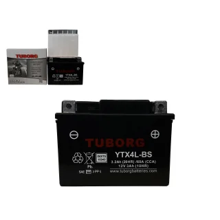 Akumulator Motocyklowy TUBORG AGM YTX4L-BS 12V 3AH 60A