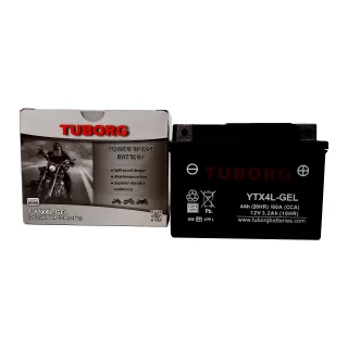 AKUMULATOR MOTOCYKLOWY TUBORG YTX4L-BS-GEL 12V 3.2AH 60A