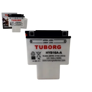 AKUMULATOR MOTOCYKLOWY TUBORG HYB16A-A 12V 16Ah 210A