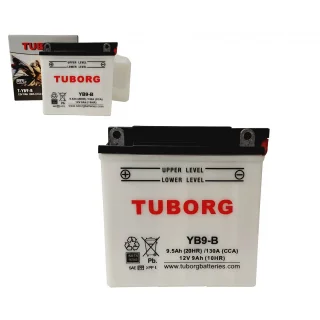 AKUMULATOR MOTOCYKLOWY TUBORG YB9-B 12V 9Ah 130A