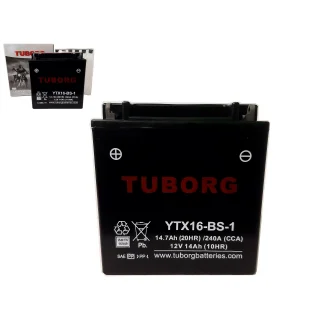 AKUMULATOR MOTOCYKLOWY TUBORG YTX16-BS-1 12V 14Ah 240A