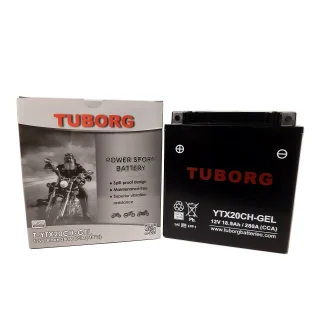 AKUMULATOR MOTOCYKLOWY TUBORG YTX20CH-GEL 12V 18.9Ah 280A