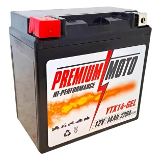 PREMIUM MOTO YTX14-GEL 12V 14Ah 220A