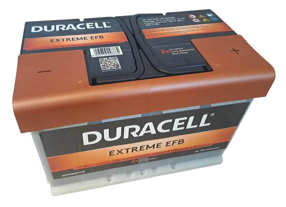 AKUMULATOR DURACELL EXTREME EFB 12V 75Ah 700A