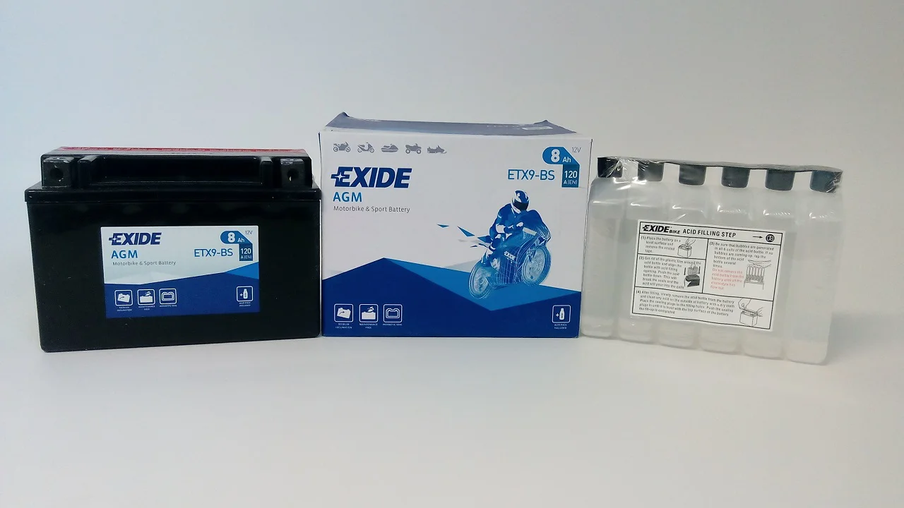 Akumulator EXIDE ETX9-BS/YTX9-BS 12V 8Ah 120A