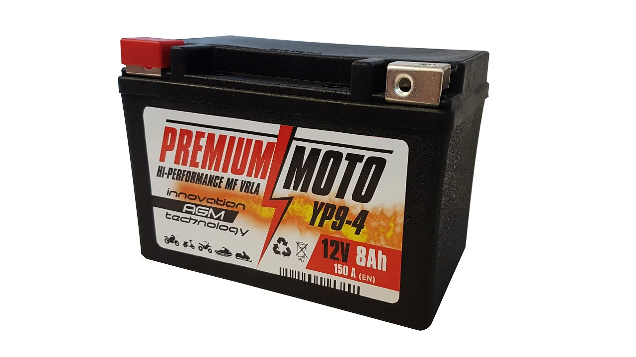 Akumulator Motocyklowy YP9-4/YTX9 12V 8Ah 150A Premium Moto
