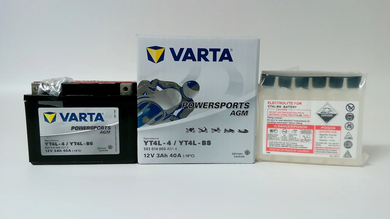 Akumulator VARTA Motocyklowy YT4L-BS/T4L-BS12V 3Ah 40A