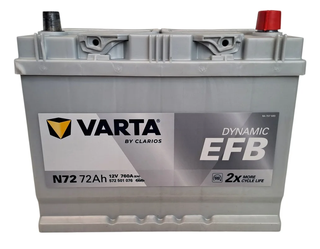 Akumulator VARTA BLUE EFB 72Ah 760A JAP P+