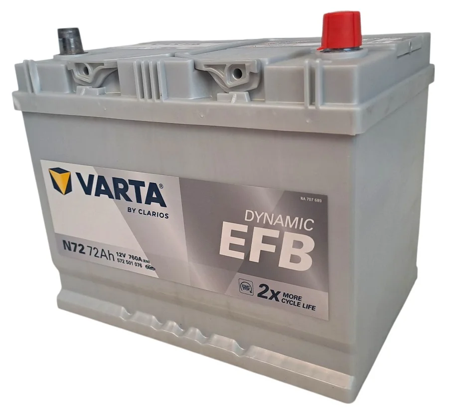 Akumulator VARTA BLUE EFB 72Ah 760A JAP P+