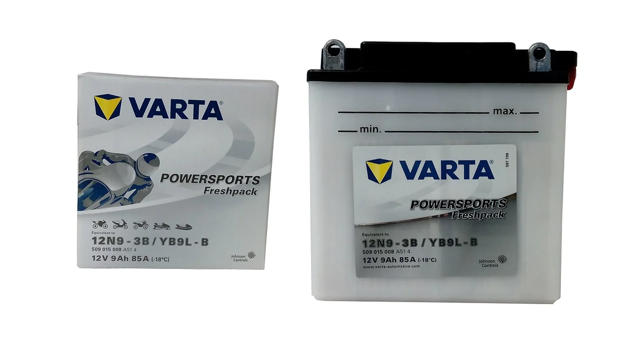 Akumulator VARTA Motocyklowy YB9L-B/12N9-3B 12V 9Ah 85A