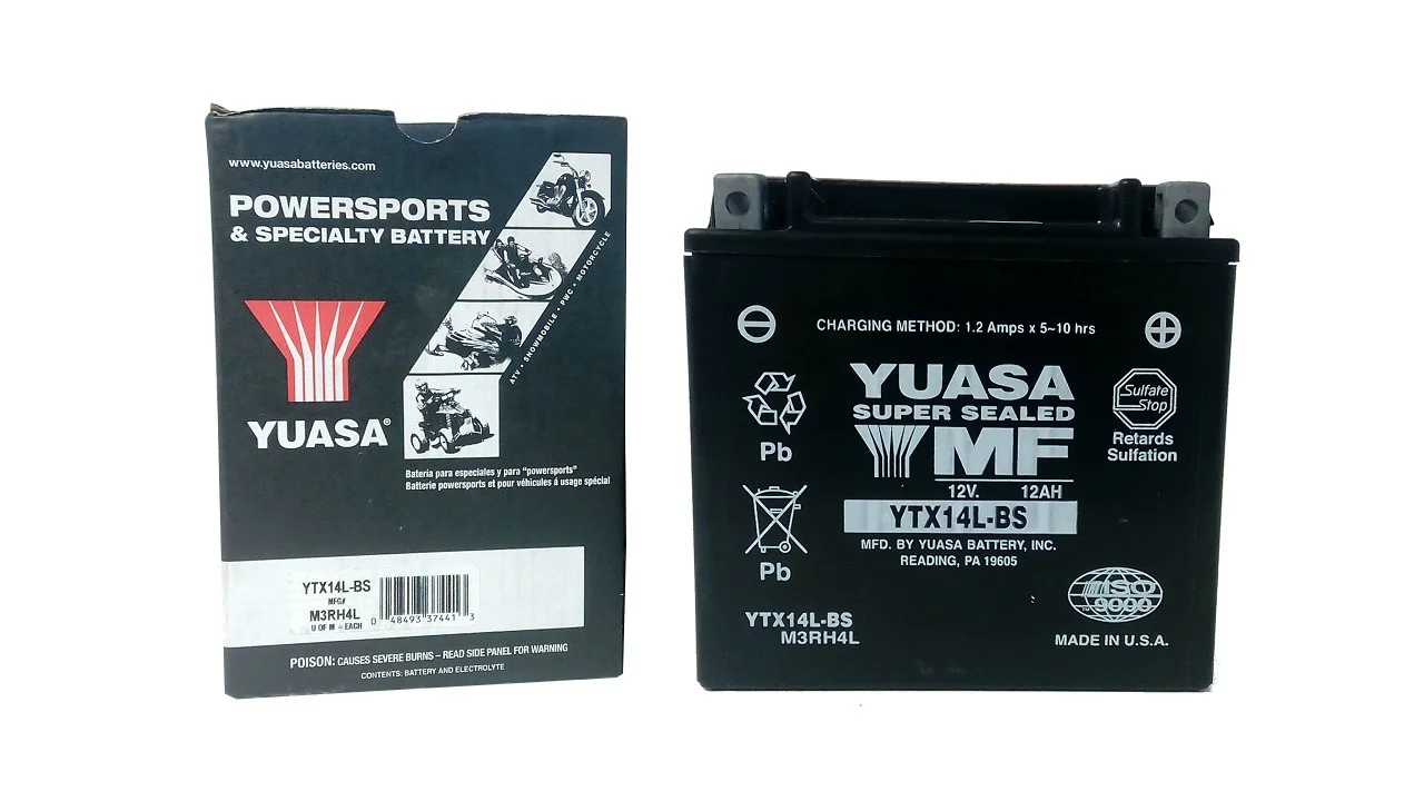Akumulator YUASA Motocyklowy YTX14L-BS 12V 12Ah 200A