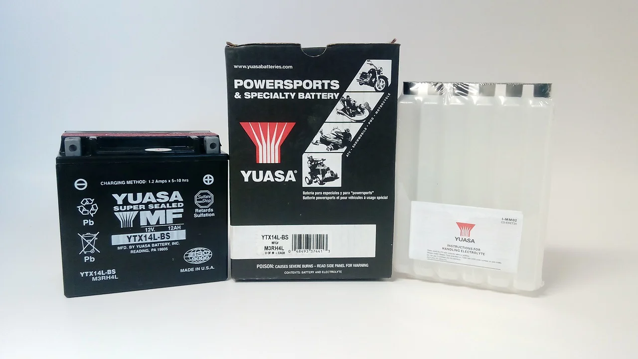 Akumulator YUASA Motocyklowy YTX14L-BS 12V 12Ah 200A