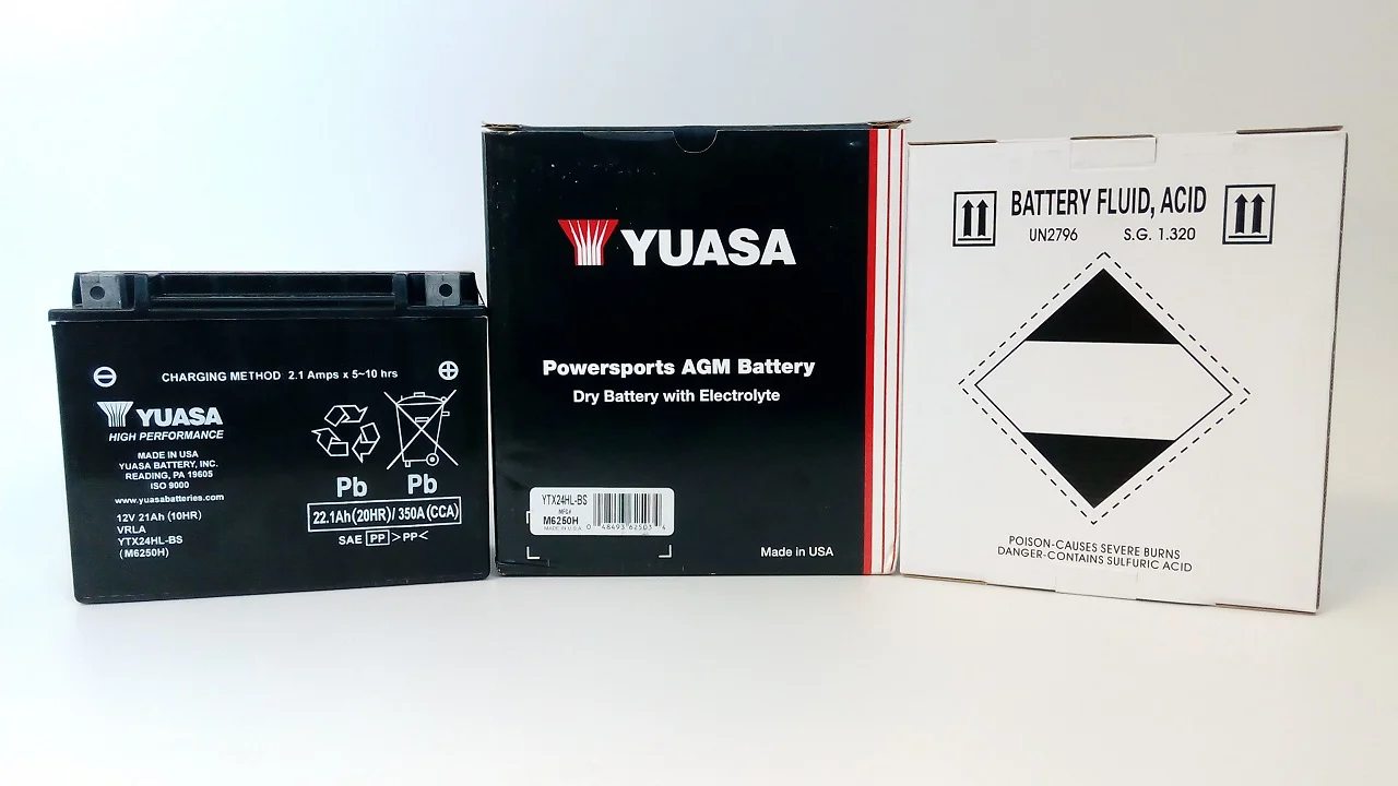 Akumulator YUASA Motocyklowy YTX24HL-BS 12V 21Ah 350A