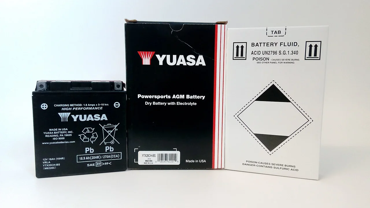 Akumulator YUASA Motocyklowy YTX20CH-BS 12V 18Ah 270A