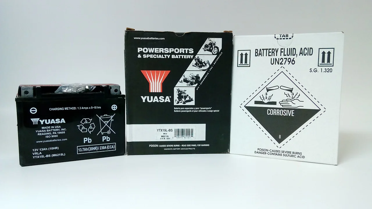 Akumulator YUASA Motocyklowy YTX15L-BS 12V 13Ah