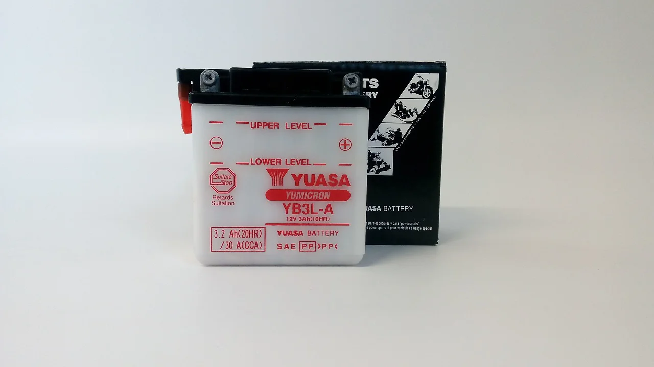 Akumulator YUASA Motocyklowy YB3L-A 12V 3Ah 30A