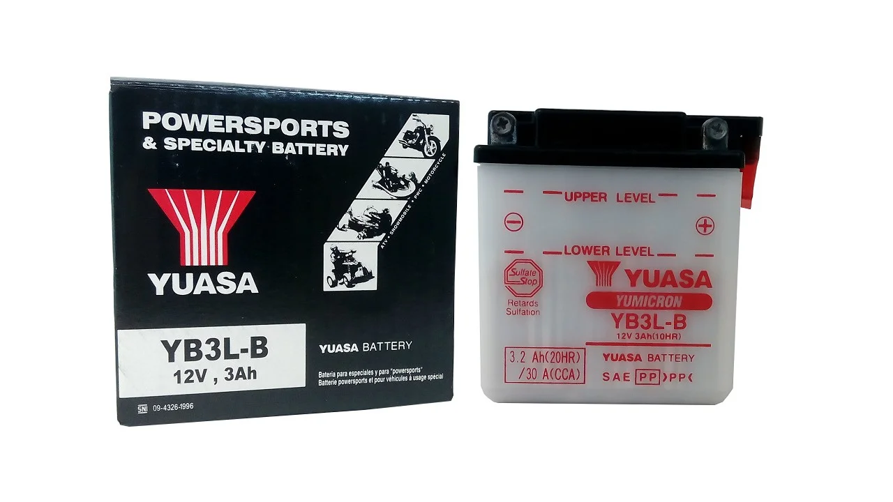 Akumulator YUASA Motocyklowy YB3L-B 12V 3Ah 30A