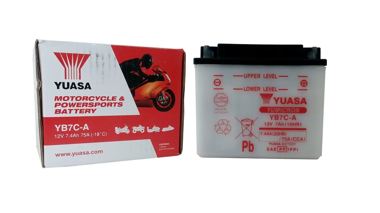 Akumulator YUASA Motocyklowy YB7C-A 12V 7Ah 75A