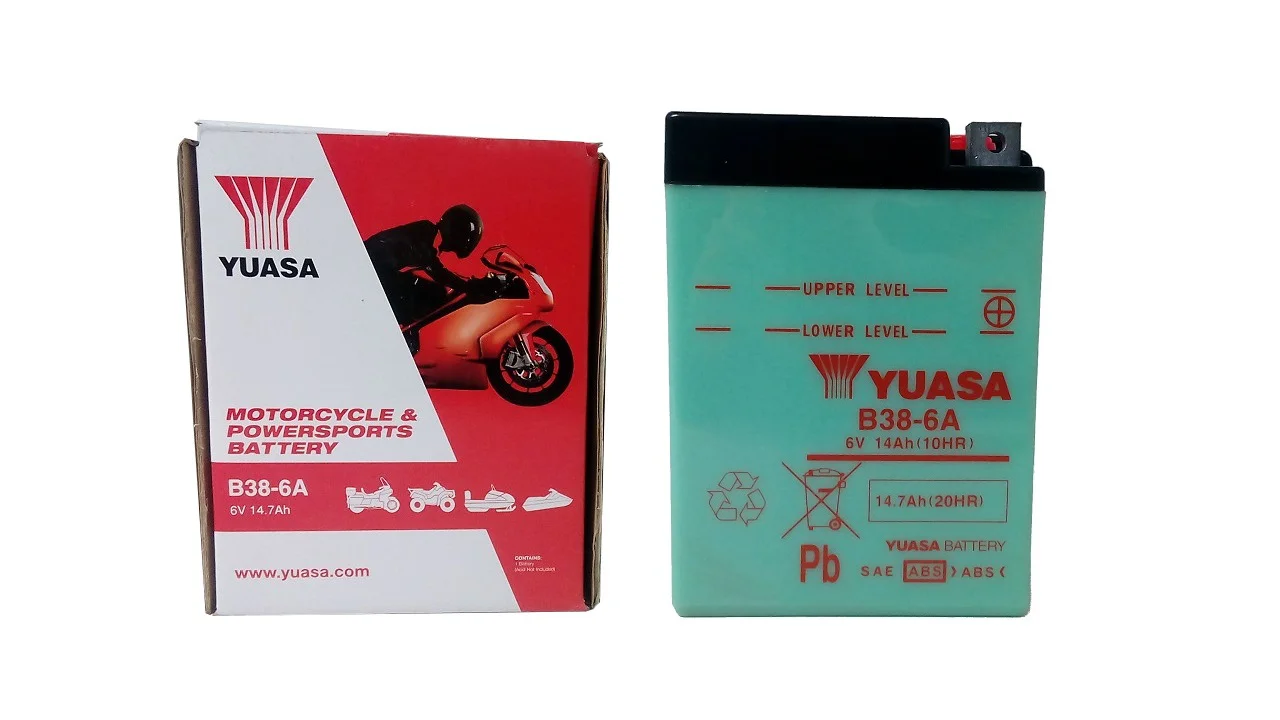 Akumulator YUASA Motocyklowy B38-6A 6V 14Ah