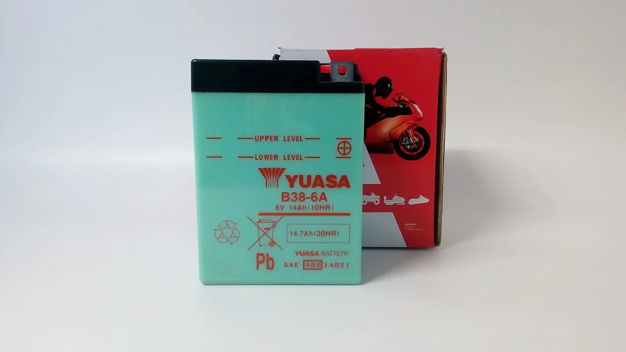 Akumulator YUASA Motocyklowy B38-6A 6V 14Ah